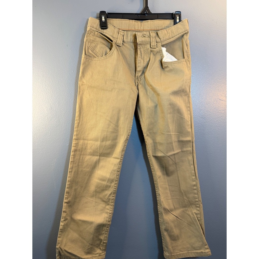 Wrangler Khaki Chino Pants Tan Straight Leg Husky 12 5SCHWK2